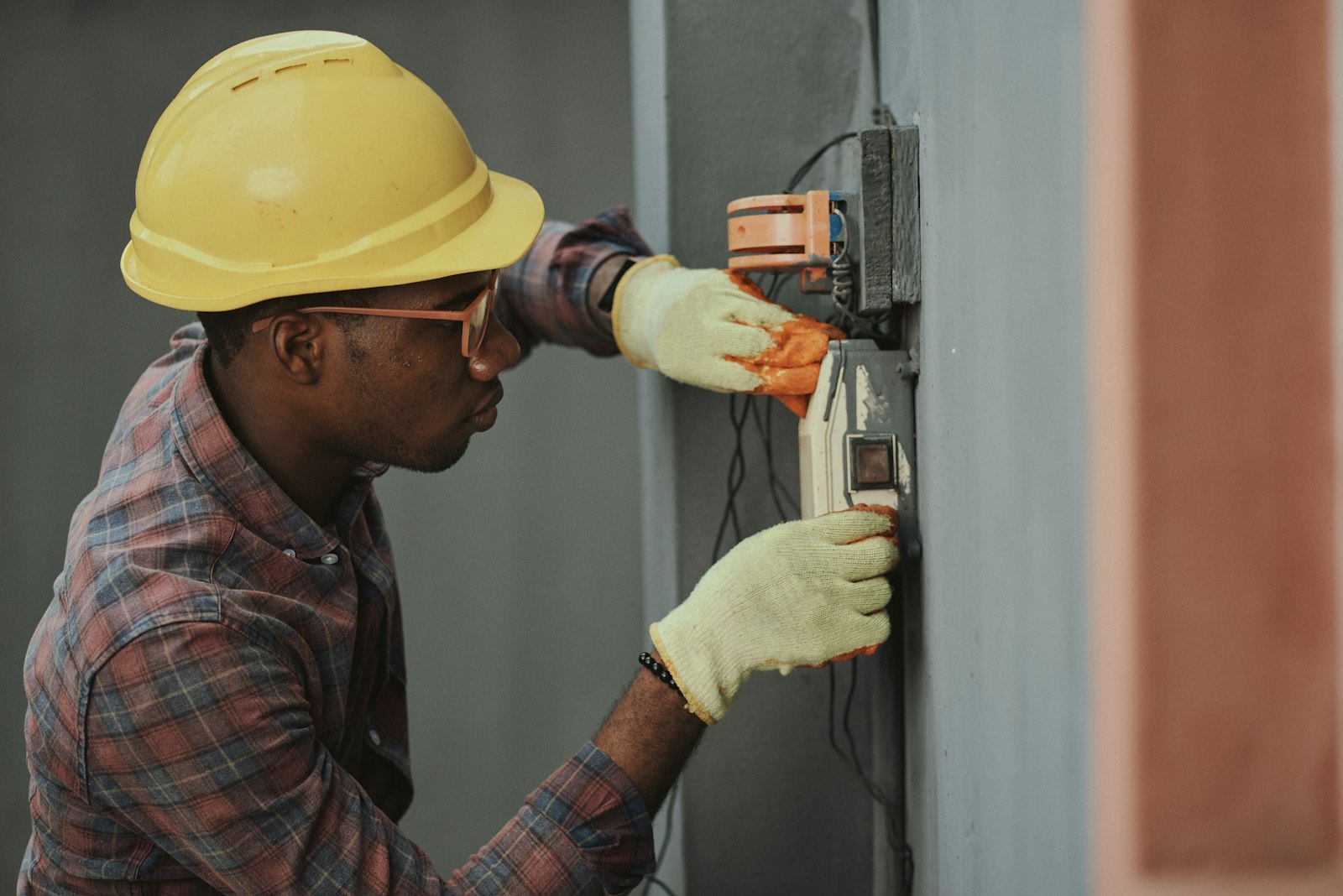 Building Decarbonisation | Land Sterling Engineer reviewing site utility and operational information